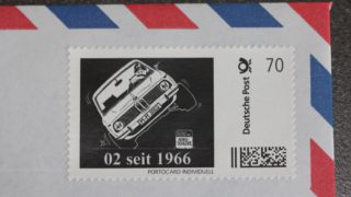 Il francobollo della BMW 02.