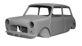 La carrozzeria per la Mini MK1 prodotta da British Motor Heritage